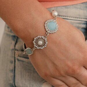 Paparazzi Jewelry Accessories - Medieval Magic - Blue Bracelet - Vintage